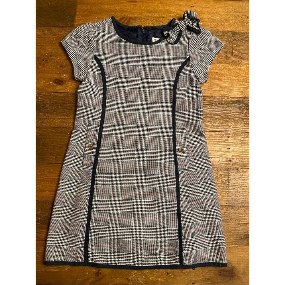 hope & henry size 6 girl grey Bow Shoulder A-Line Dress